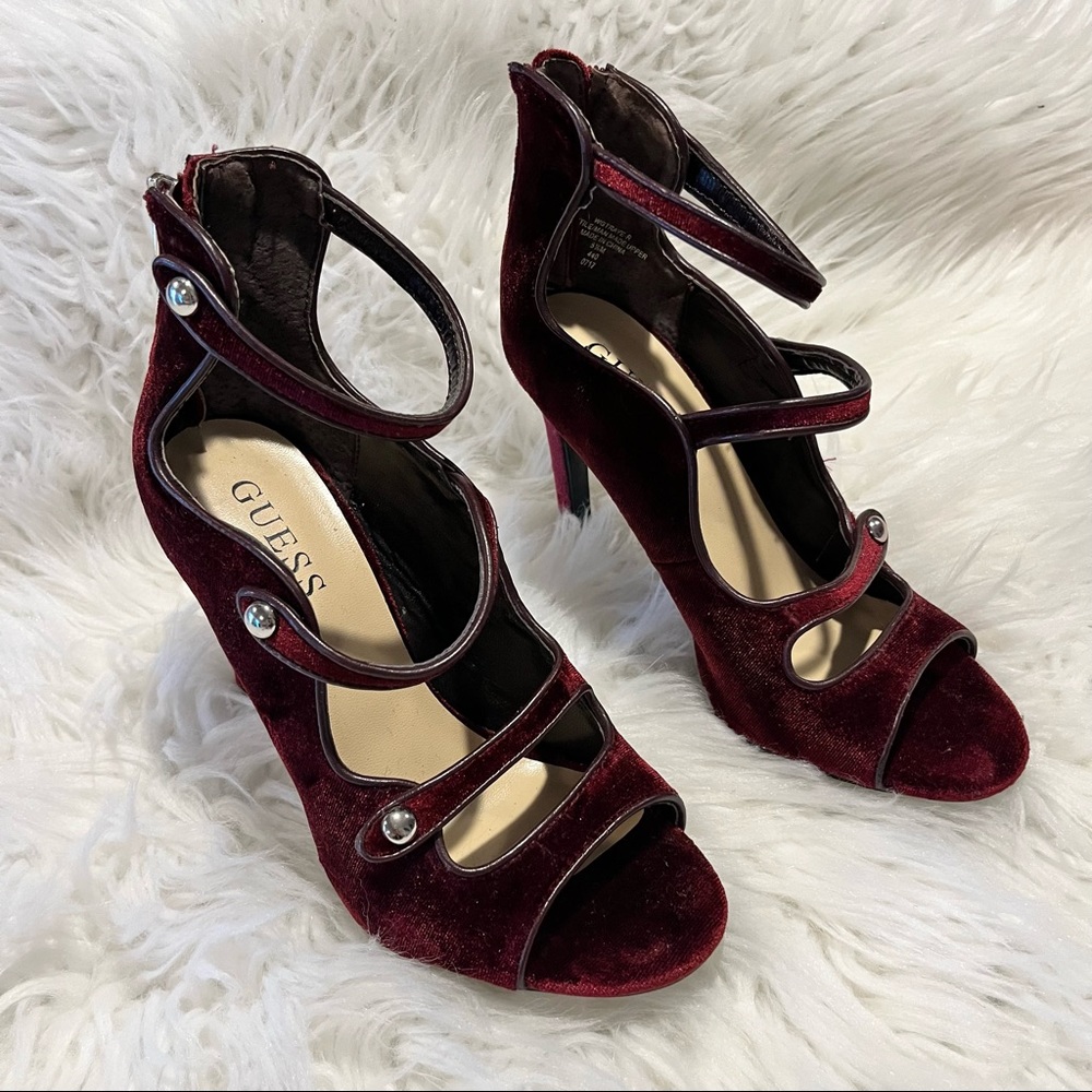 New guess velvet crush heels 5.5